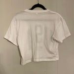 Ideal T USA Red White Blue Flag White Short Sleeve‎ Cropped Tee T Photo 2