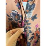 Elie Tahari  Small Pink Floral Hidden Button Front Cap Sleeve Shirt Satin Photo 2