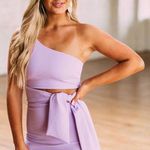 Blue Blush Lavender One Shoulder Dress  Photo 0