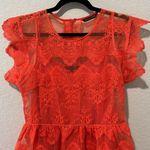 MARISSA WEBB Kallisti Lace Dress in Coral Flame, Size M Size M Photo 2