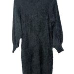 Wednesday's Girl Eyelash Midi Sweater Dress Womens Sz XS Fairy Grunge Witchy Blue Photo 0