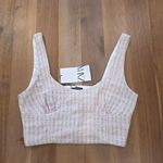 ZARA  Small Pink Structured Tweed Crop Top Nwt Photo 1