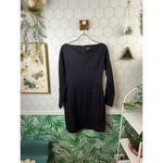 Theory  Stretch Black Jacquard Plaid Body Con Dress - Size - Small Photo 3