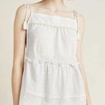 Anthropologie White Sleeveless Eyelet Lace Boho Festival Crochet Tank Top Photo 0