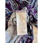 Michael Kors Michael‎ Kors Purple 3/4 Sleeve Italian Paisley Blouse MEDIUM Normcore Academia Photo 9