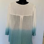 Nine West  Jeans Ombre 3/4 Sleeve Blouse Photo 5