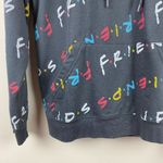 Friends Hoodie Sweatshirt M Gray Multicolor Graphic Pocket‎ Fleece Lined Size M Photo 2