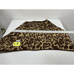 Ny Collection Womans Animal Print Poncho L/XL Brown Beige Wide Neck Photo 4
