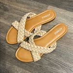 Athmile Tan Women's Braided Slip Ons Sandals Size 11 Photo 0