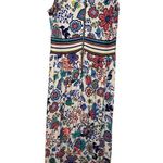Milly  Floral Maxi Deep V Neck Sleeveless Dress Size Large Jersey Stretch Photo 2