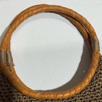 The Sak  Crochet Braided Leather Handle Hi I Satchel Tote Shoulder Bag Brown Photo 6