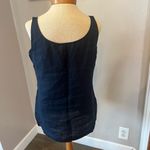 Eileen Fisher  Evening Blue Handkerchief Linen Sequin Front Women’s Size Small Photo 3