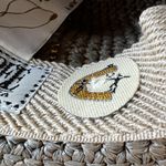 CORROBOREE Australia‎ Natural Woven Wide Brim Floppy Sun Raffia Hat Foldable Med Tan Photo 7