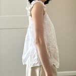 Jolt white and cream crochet baby doll top Photo 1