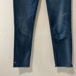 frame denim Le Boy Jeans High Rise Burnett Raw Hem w Slit Gold Rivets, Size 25 Photo 3