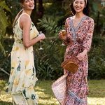 Anthropologie  Garden Party Dress Halter Floral Midi Size 4 Photo 4