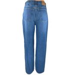 Madewell Women's Blue High Waisted Straight Wide Leg Denim Jeans Pants Size 25 Photo 2
