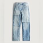 Hollister  curvy ultra high rise dad patch jeans Photo 1