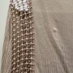 Joseph A . Beige Crochet Trim Boho Peasant Blouse Long Sleeve Top – Size M Photo 3