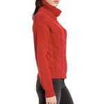 BP New Cable Stitch Turtleneck Sweater Cozy Knit Pullover Red Tango Photo 2