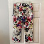 Peck & Peck  Floral Print Cropped Pants size 8 inseam 24” waist 30” elastic Photo 5