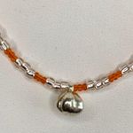 Pumpkin Pendant Orange, Champagne & Pearl Beaded Necklace Photo 3