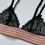 Stella McCartney  Drawing Lace Black Pink Bra Bralette Size Medium Feminine Photo 2