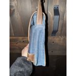 Guess Y2K VTG  Denim Jean Leather Cord Shoulder Bag Crossbody Saddle Brown Photo 4