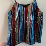 VICI Heartloom Sparkle Sequin Stripe Camisole Top women's size small Photo 3