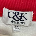 C&K designs Red cardinal cardigan sweater sweatshirt size 2x Christmas vintage Photo 2