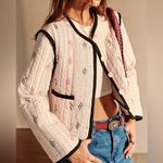 Commense Boheme Contrast Piping Short Jacket size xs Pink Photo 0
