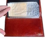 VTG Bosca Leather Hand Stained Italy Frame Wallet Clutch Checkbook Cognac NEW Brown Photo 7