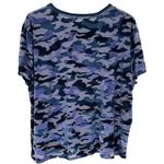 Free People  We the Free Velvet Burnout Camo Teddy Tee Shirt Size Small Top Photo 3