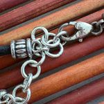 Brighton Silver and Black Triple Strand Heart Pendant Necklace 16”-18” Photo 4