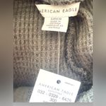 American Eagle AE Waffle Super High Waisted Flare Pants Olive Green Drawstring Women’s Sm NWT Photo 6