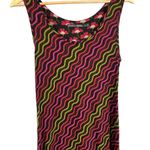 Gudrun Sjödén Sleeveless Midi Dress Bright Wavy Stripe Mod Print Micromodal Sm Black Photo 1