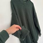 Aerie  Oversized Slouchy Pullover Knit Sweater in Green. Large Photo 0