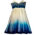 Scala  Vintage Y2K Babydoll Dress Blue Sequins Fairy Homecoming Prom Size 2 Photo 7