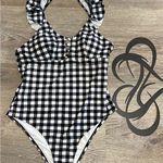 Cupshe  Gingham Ruffle One Piece Summer Swim | Bathing Suit Photo 0