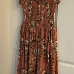 Asymmetrical Floral Dress in dusty rose Pink Photo 1