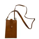 Heyday Crossbody Phone Wallet Purse Bag Brown Faux Leather Adjustable Strap Photo 2