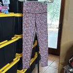 Aerie  Chill. Play. Move. High Waisted Floral Purple Orange Blue Legging Sz Small Photo 3