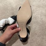 Manolo Blahnik  Black Nappa Leather Slingback Pumps Photo 3