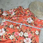 Chico's Chico’s Sandwashed Satin Floral-Print Shirt Button Front Size 16-18 Photo 14