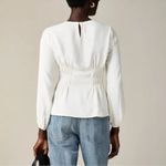 J.Crew  Shirred-Waist Drapey Blouse in Ivory Photo 1