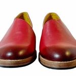 Adro Artisan Dover Flat Red Distressed Leather Side Cutout Slip On Size 7 NEW Photo 8