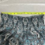 Earthbound  Trading Co S Blue White Paisley Flared Leg Pants Womens Wide Photo 3