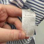 Everlane  Cotton PJ Boxy Crop Button Front Blue & White‎ Striped Long Sleeve Top Photo 6