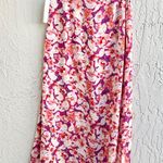 Ba&sh NWT Dalenda Floral High Waisted Midi Flared Skirt Fushia Women's 36 / S Photo 2