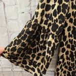 Amazon Leopard Print Oversized V-Neck Ruffle Sleeve Shift Dress Belongsei  Medium Photo 2